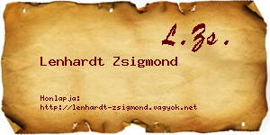 Lenhardt Zsigmond névjegykártya