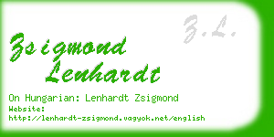 zsigmond lenhardt business card